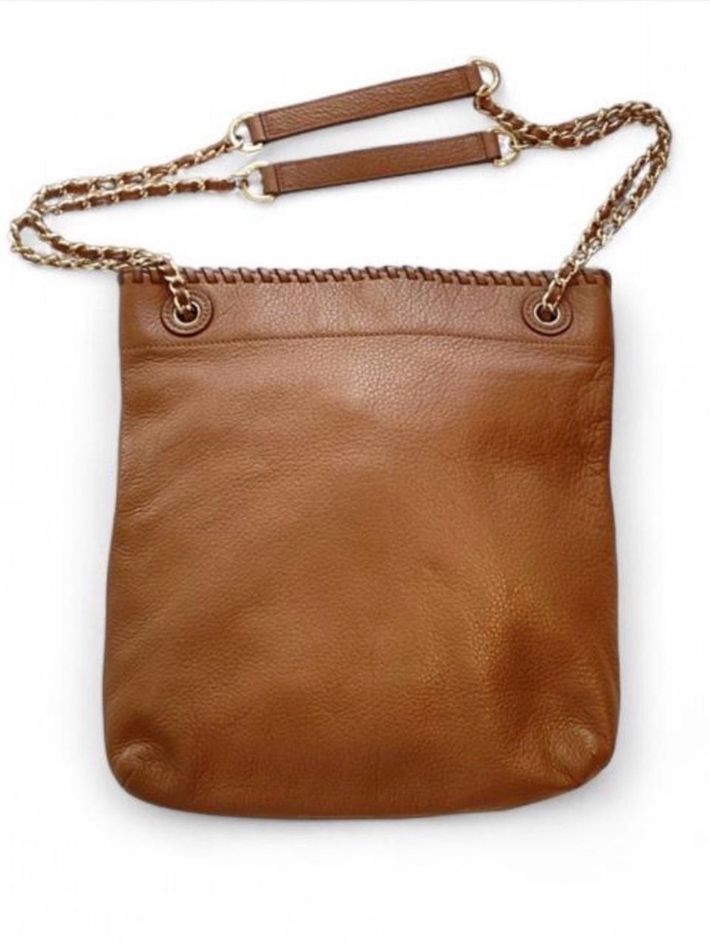 Tory Burch Marion Pebbled Leather Shoulder Bag Caramel colorway, pebbled leather - Picture 3 of 8